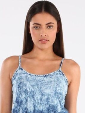 Forever 21 Acid Wash Denim Camisole Crop